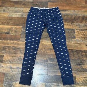 Hollister Women’s/Junior Blue Patterned thermal pants